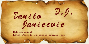 Danilo Janićević vizit kartica